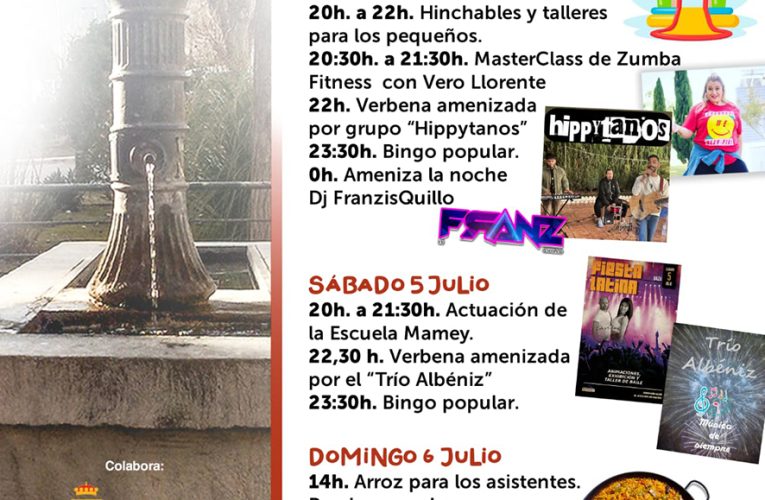 Del 4 al 6 de julio llega la Semana Cultural organizada por la Asociación de Vecinos Caño de Valero – Excmo. Ayuntamiento de Baza
