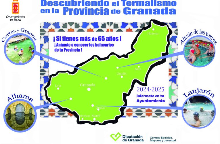 El 13 de agosto se celebra el sorteo de las solicitudes para participar en el programa “Descubriendo el termalismo” en la provincia de Granada