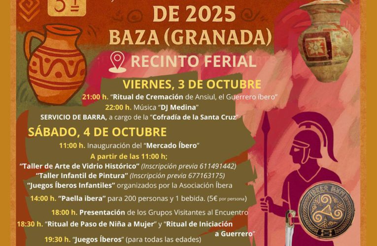 El recinto ferial de Baza acoge los días 3, 4 y 5 de octubre el V Encuentro Íbero en Basti – Excmo. Ayuntamiento de Baza