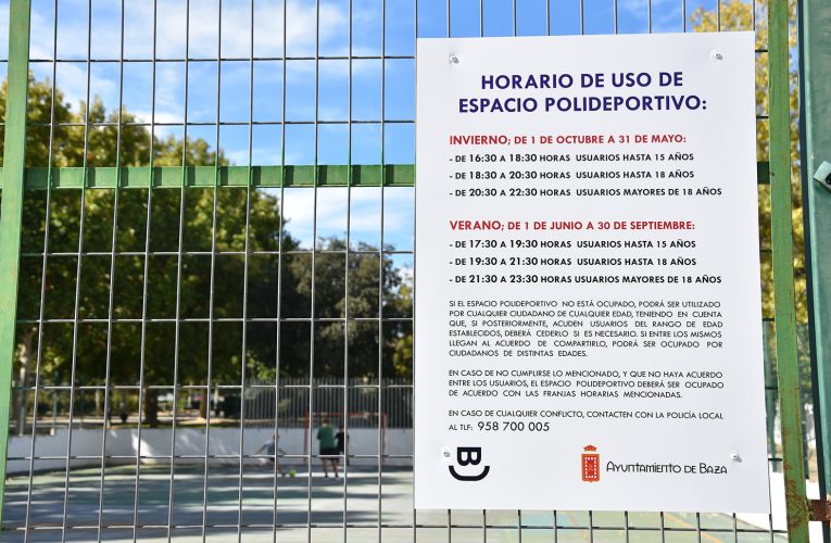 El Ayuntamiento establece horarios de uso por edades en los espacios polideportivos de los barrios – Excmo. Ayuntamiento de Baza