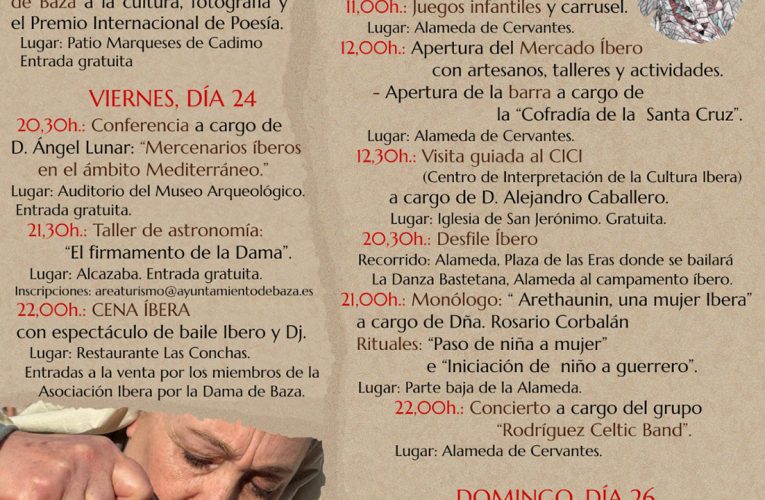 Baza celebra un año más, del 23 al 26 de julio, el descubrimiento de su emblemática Dama íbera – Excmo. Ayuntamiento de Baza