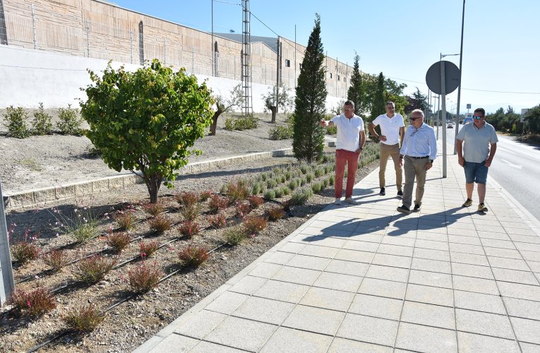 El Ayuntamiento reordena el entorno del pabellón de ferias y embellece la entrada a Baza por la carretera de Benamaurel