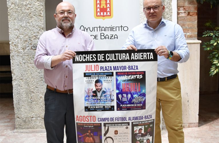 Cinco grandes espectáculos protagonizan este verano en Baza la programación de las Noches de Cultura Abierta – Excmo. Ayuntamiento de Baza