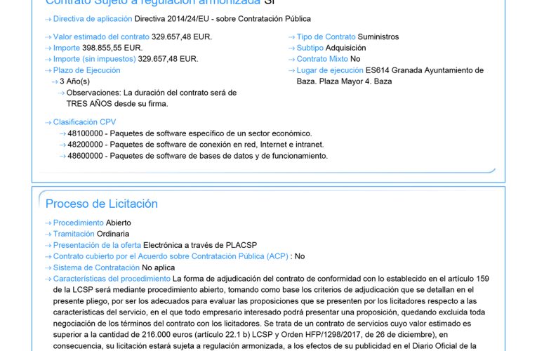El Ayuntamiento saca a licitación la contratación de los medios para renovar su administración electrónica – Excmo. Ayuntamiento de Baza