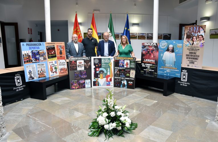 La Feria y Fiestas de Baza 2026 ya tiene cartel oficial, cartel de toros, cerca de treinta espectáculos, y pregonero, Miguel J. Ávalos, un bastetano apasionado por su ciudad